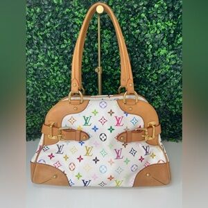 Louis Vuitton White Murakami Multicolor Claudia